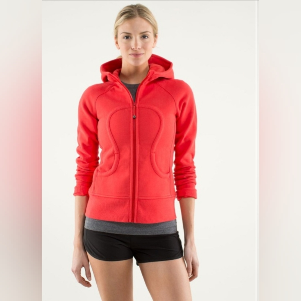 Lululemon Scuba Hoodie. Red. Thumbholds Size  6